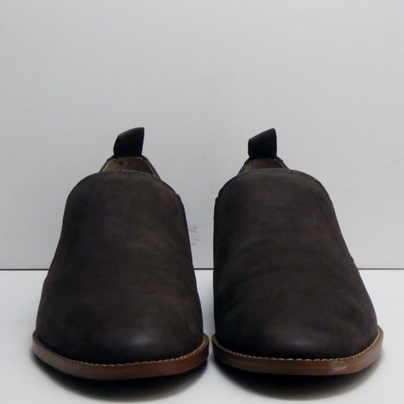 Franco Sarto Grey Leather Suede Loafer Flats - Picture 4 of 7